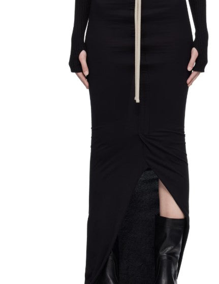 Gonna maxi regolabile in nero Rick Owens x Moncler - donna<BR/> 