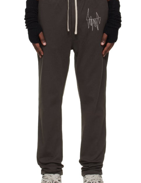 Jogger con coulisse in marrone Rick Owens x Moncler - unisex<BR/><BR/> 