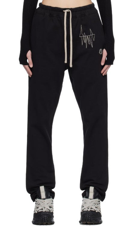 Jogger con coulisse in nero Rick Owens x Moncler - unisex<BR/><BR/> 