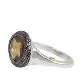Anello olax con quarzo e diamanti neri Rosamaria - donna 