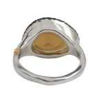 Anello olax con quarzo e diamanti neri Rosamaria - donna 
