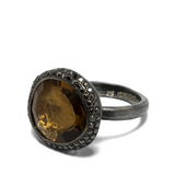 Anello baskar con quarzo e diamanti neri Rosamaris - donna 