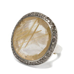 Anello Roberta in argento sterling con diamanti e quarzo Rosamaria - donna 