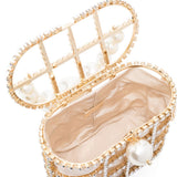 Borsa con cristalli holli in oro Rosantica - donna 