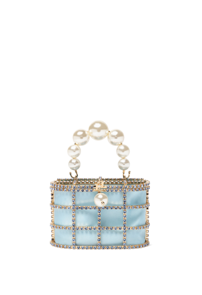 Borsa con cristalli mini holli in celeste Rosantica - donna 