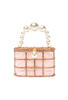 Holli handbag with crystals and pearls in pink Rosantica - women