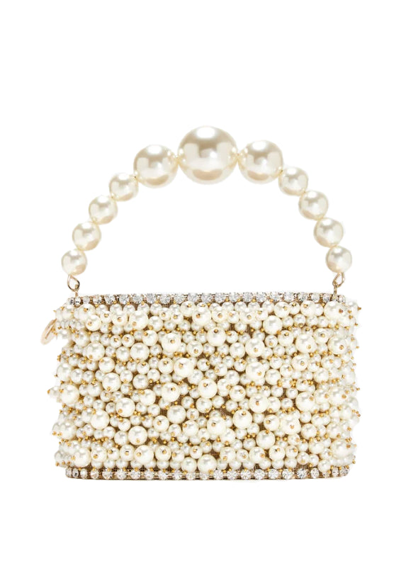 Borsa holli osiris decorata con perle in AVORIO Rosantica - donna 