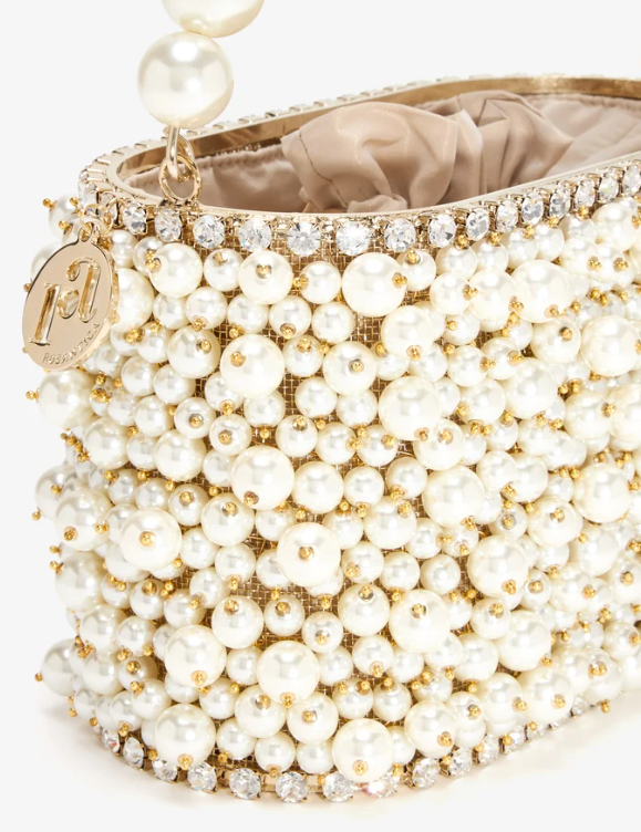 Borsa holli osiris decorata con perle in AVORIO Rosantica - donna 