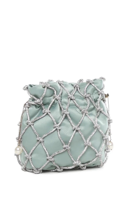 Borsa Selene Capri con cristalli in verde Rosantica - donna 