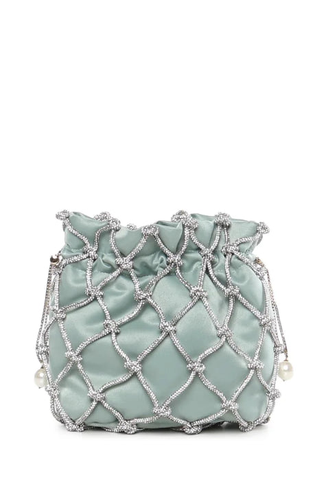 Borsa Selene Capri con cristalli in verde Rosantica - donna 