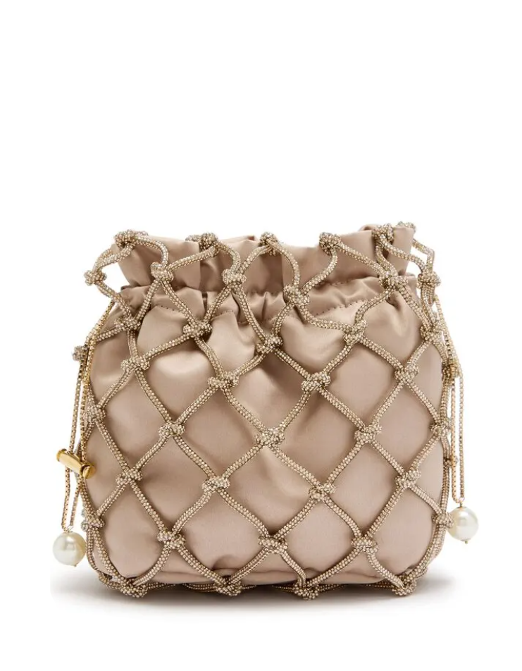 Borsa Selene Capri con cristalli in beige Rosantica - donna<BR/><BR/> 