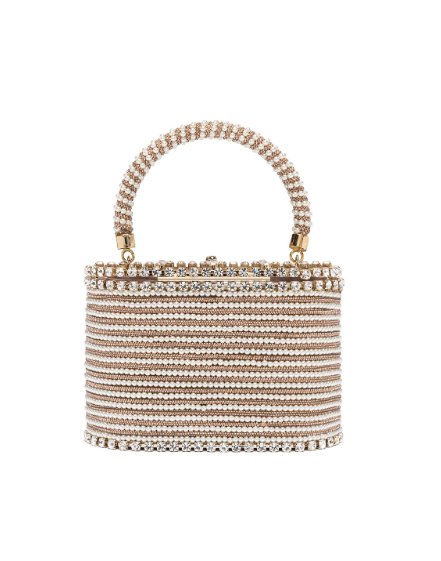 Borsa con cristalli Holli Libellula in oro rosa Rosantica - donna 