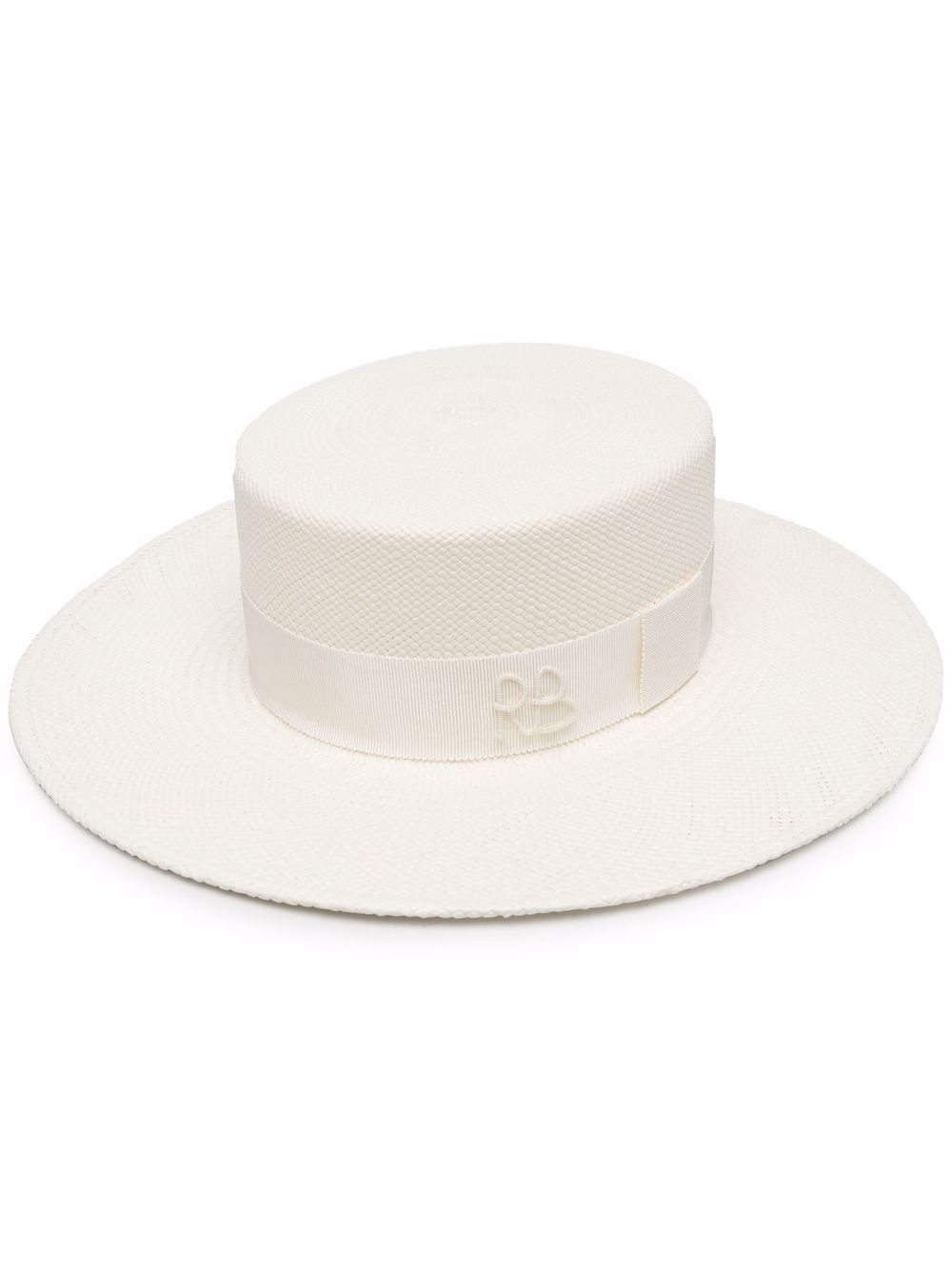 Cappello canotier in bianco RUSLAN BAGINSKIY - donna 