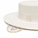 Cappello canotier in bianco RUSLAN BAGINSKIY - donna 