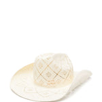 Cappello Cowboy in paglia  in bianco Ruslan baginskiy - donna 
