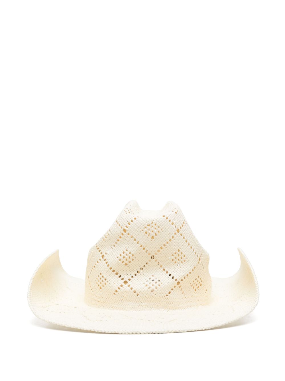 Cappello Cowboy in paglia  in bianco Ruslan baginskiy - donna 