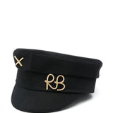 Cappello baker boy con dettaglio piercing in nero Ruslan Baginskiy - donna 