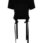 T-shirt con fiocco in nero Simone rocha - donna 
