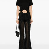T-shirt con fiocco in nero Simone rocha - donna 