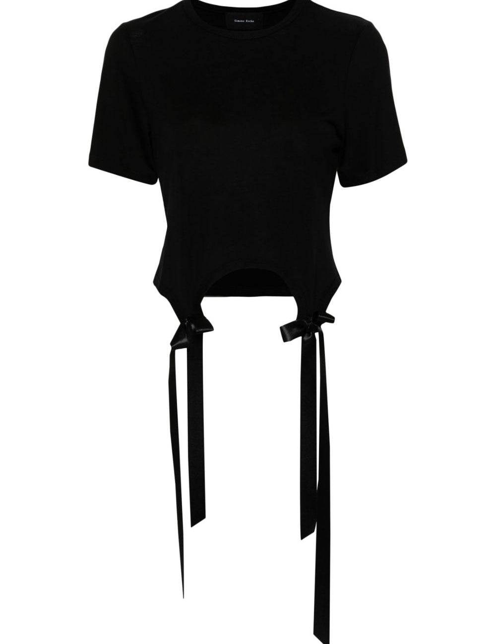 T-shirt con fiocco in nero Simone rocha - donna 