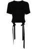 Simone Rocha women's black bow T-shirt