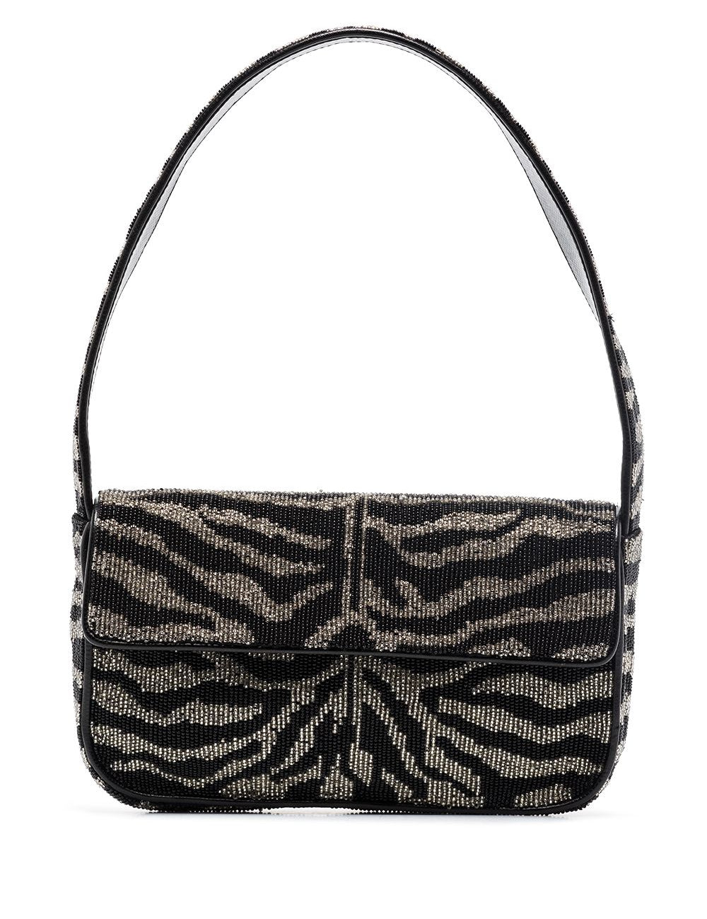Borsa Tommy con perline in nero e bianco Staud - donna 