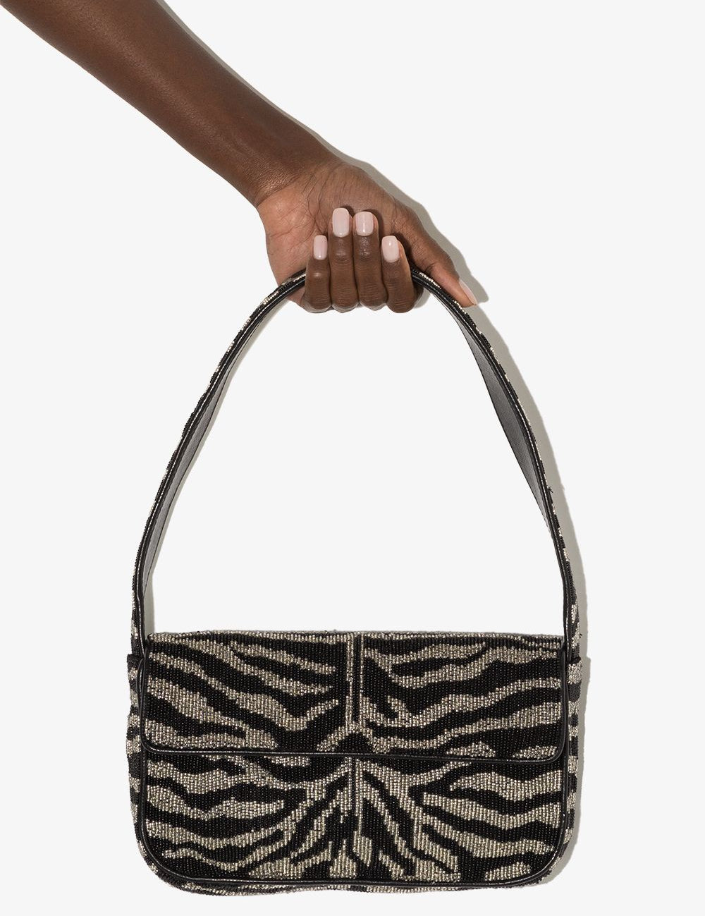 Borsa Tommy con perline in nero e bianco Staud - donna 