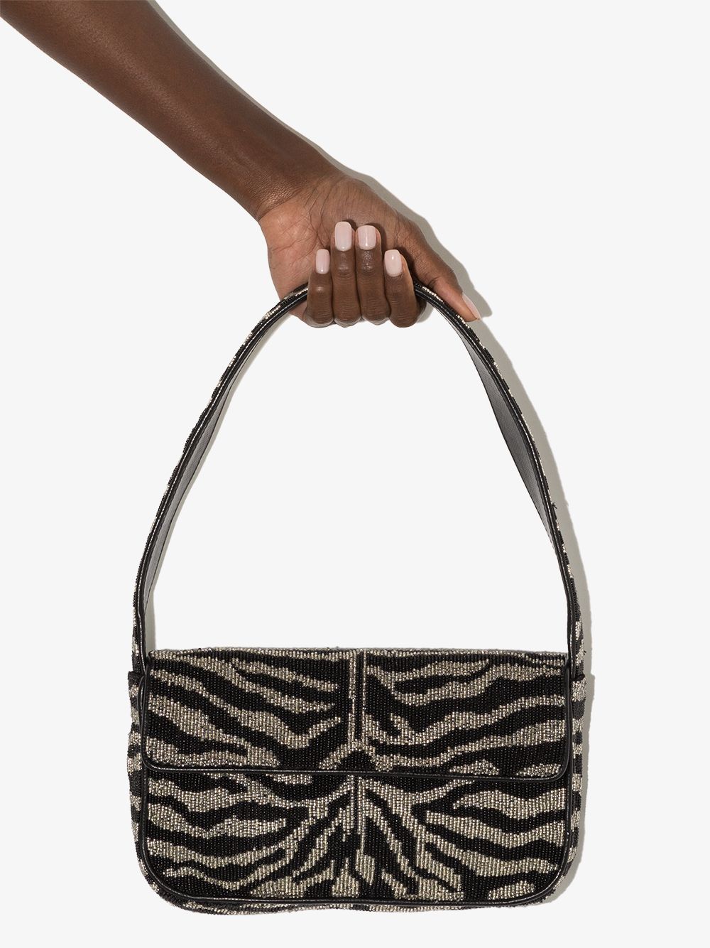 Borsa Tommy con perline in nero e bianco Staud - donna 