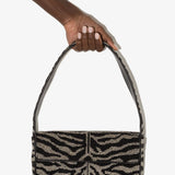 Borsa Tommy con perline in nero e bianco Staud - donna 