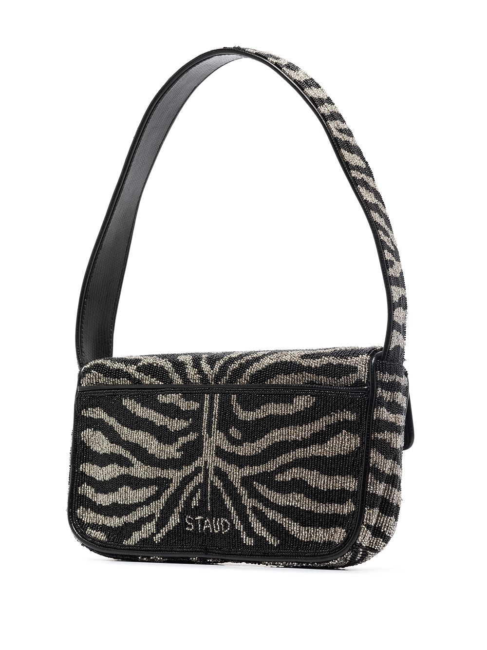 Borsa Tommy con perline in nero e bianco Staud - donna 