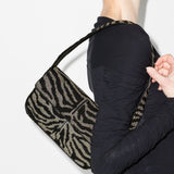 Borsa Tommy con perline in nero e bianco Staud - donna 