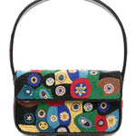 Borsa a spalla con perline in nero Staud - donna 