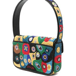 Borsa a spalla con perline in nero Staud - donna 