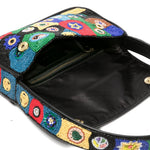 Borsa a spalla con perline in nero Staud - donna 