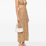 Borsa a spalla ollie in beige - STAUD donna 