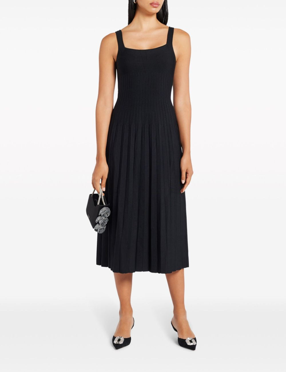 Abito midi Ellison in nero Staud - donna 