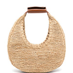 Borsa moon in rafia in beige STAUD - donna 