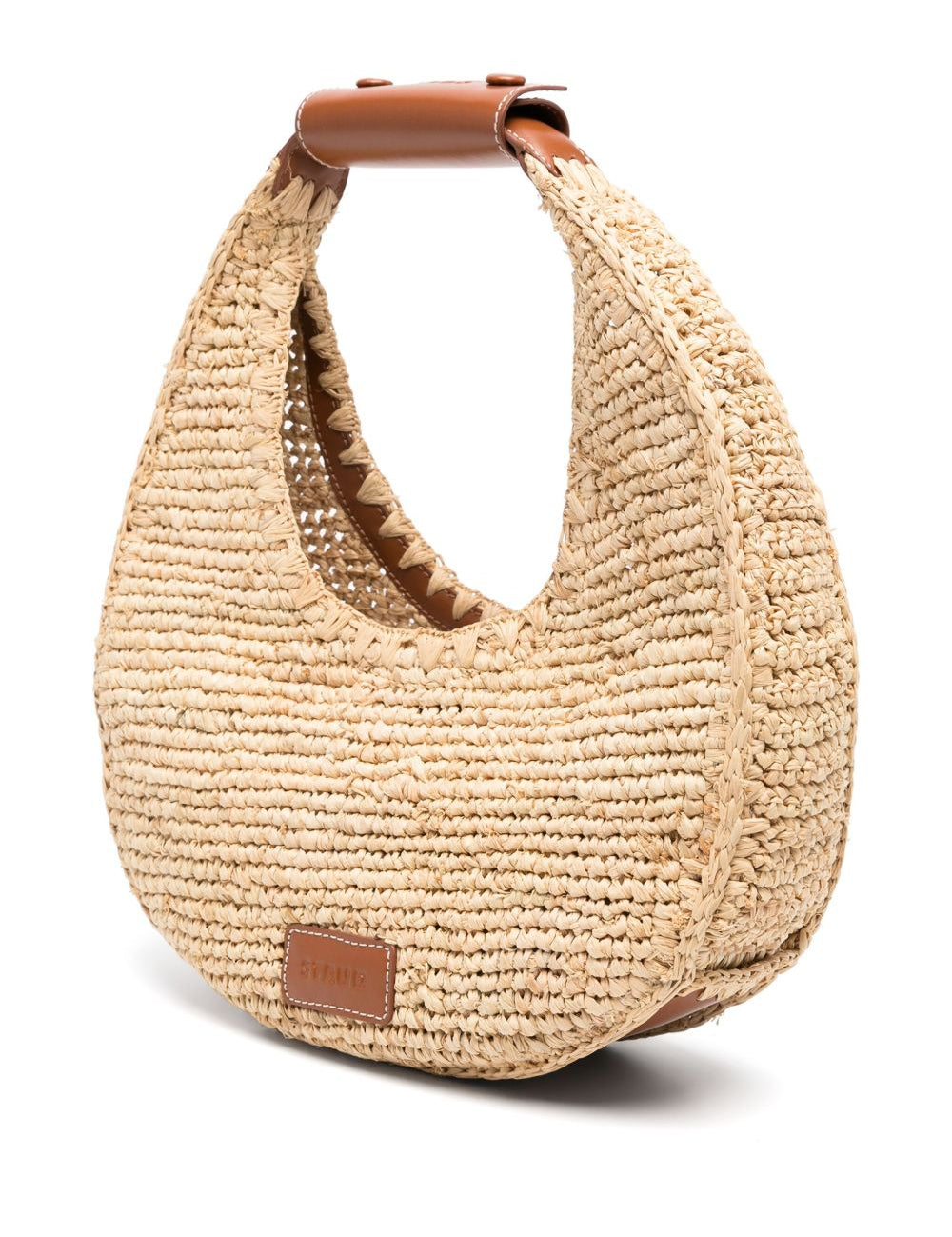 Borsa moon in rafia in beige STAUD - donna 