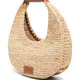 Borsa moon in rafia in beige STAUD - donna 