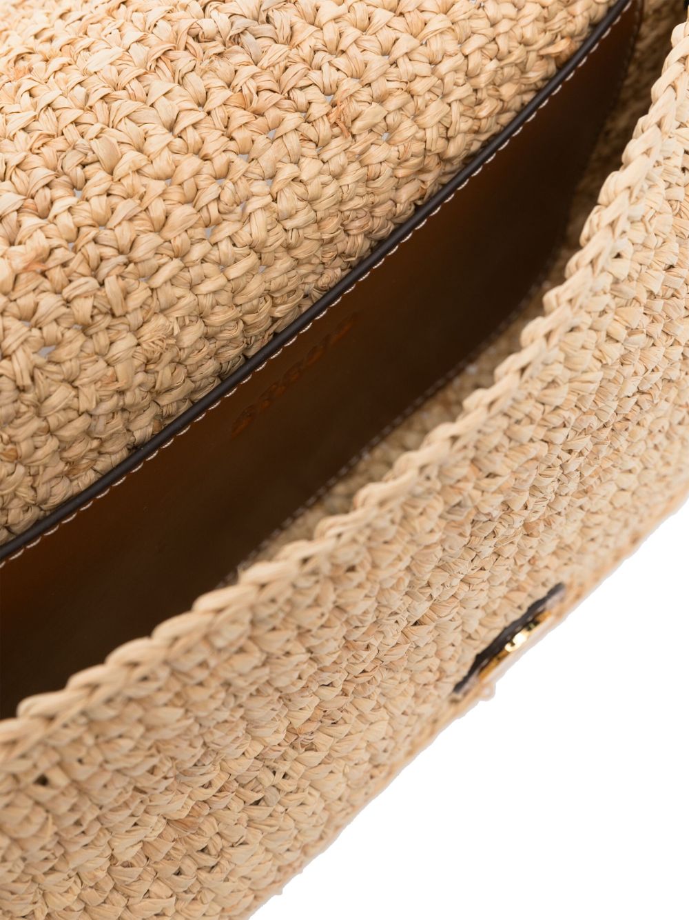 Borsa a spalla harlow rafia in beige Staud - donna 