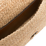 Borsa a spalla harlow rafia in beige Staud - donna 