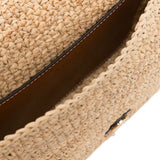Borsa a spalla harlow rafia in beige Staud - donna 