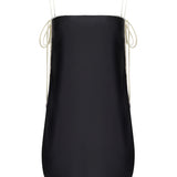 Abito mini con finitura satinata in blu Temily - donna 