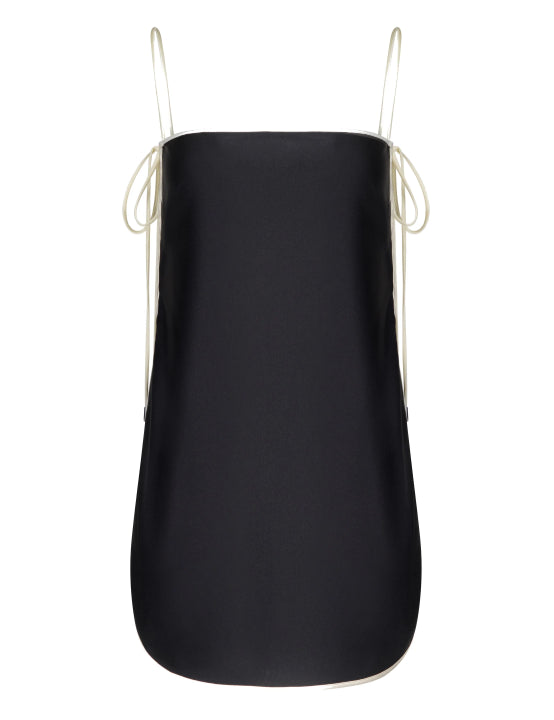 Abito mini con finitura satinata in blu Temily - donna 
