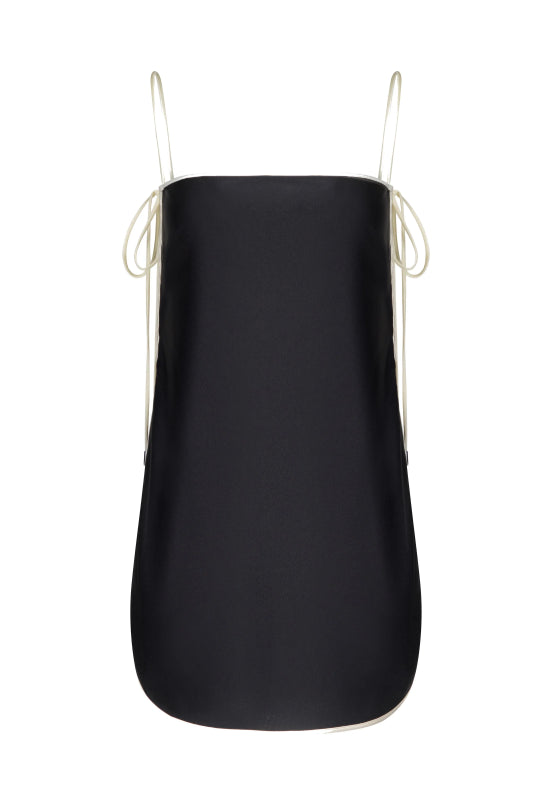 Abito mini con finitura satinata in blu Temily - donna 