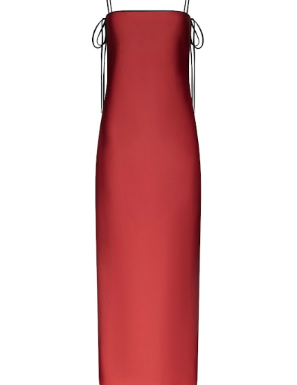 Abito con finitura satinata signature in rosso Temily - donna 