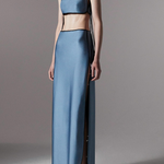 Gonna con finitura satinata sheat in blu Temily - donna 