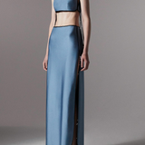 Gonna con finitura satinata sheat in blu Temily - donna 