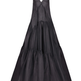 Abito maxi con scollo a V in nero Temily - donna 