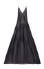 Abito maxi con scollo a V in nero Temily - donna